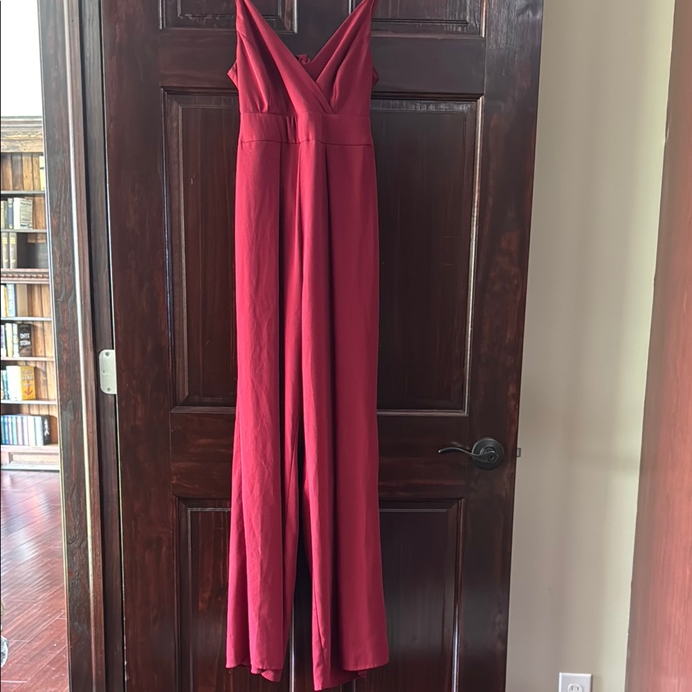 NanaMacs Wine Red Jumpsuit